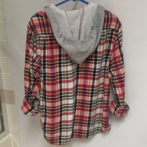 Full or 1/2 Length Sleeve Oversized Flannel w/Hood - Picture 3 of 7